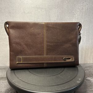 Locking Leather Clutch Wallet Brown Unisex